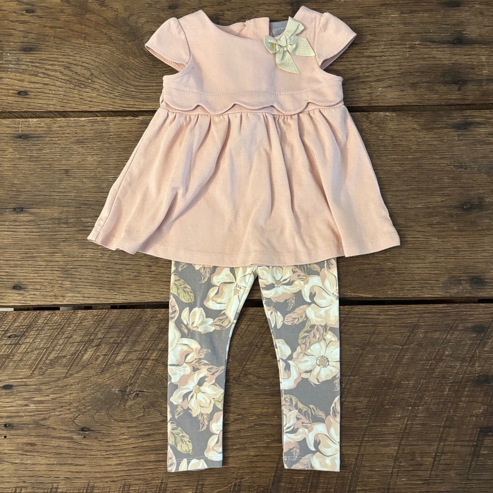 NWOT‎ Tahari Girls 2-Piece Dress with Leggings Set